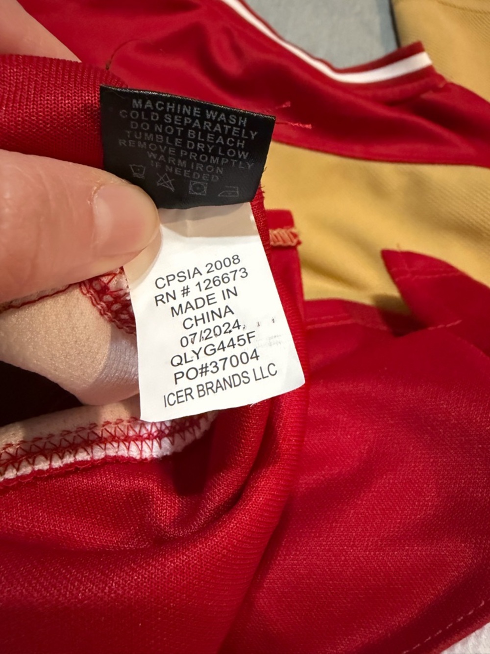 SF 49ers Youth Jersey 10-12 Red Gold NFL Team Apparel - Picture 8 of 8